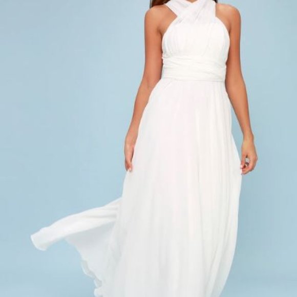 Magical Evening White Convertible Maxi Dress - Picture 3 of 4